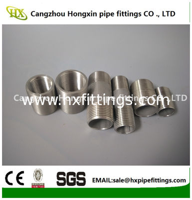 1/8-6 inch 316L,304 stainless steel threaded both end pipe barrel nipple，stainless steel pipe nipples