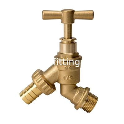 Outdoor garden tap hose union modern 1/2 inch BSP compression wallplate elbow 15MM copper tube single bib tap washing machine