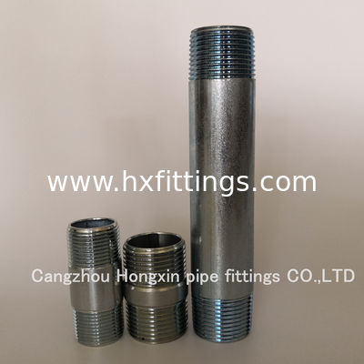 Nipples de tubería de acero sin costura galvanizado ASTM A733 con rosca NPT 1/8-12, tipo barril proveedor