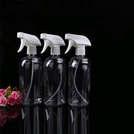 Botella de baño de cocina limpiador de plástico botella redonda de PET de 500 ml con spray de disparo proveedor