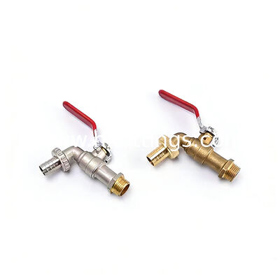 Venta al por mayor Grifo de latón para lavadora montado en la pared con rosca 1/2 BSP/NPT niquelado moderno OEM | Durable y a prueba de fugas