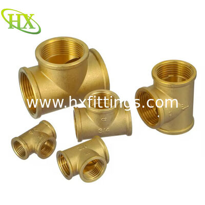Brass pipe tee 1/2-2" inch for water pipe fittings