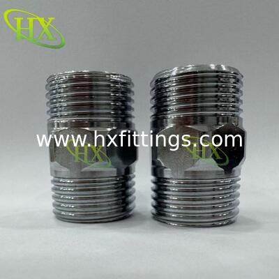 Niple de tubo de rosca externa de niple hexagonal de acero inoxidable forjado 304